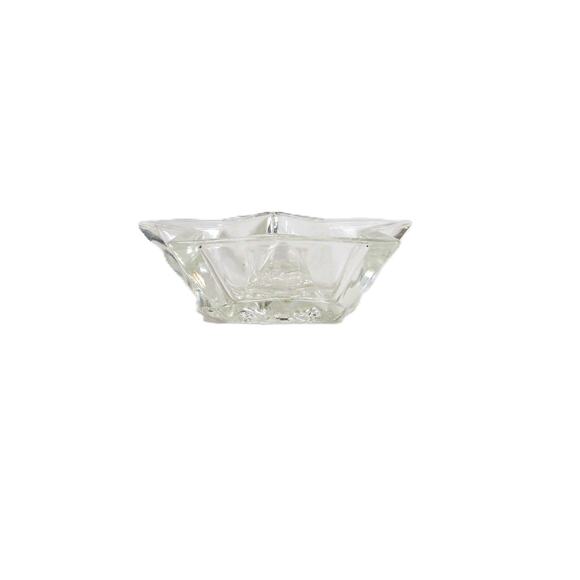 Candle Holder Star Shaped Clear Glass for Tapered Candles Holiday Decor - Picture 2 of 3